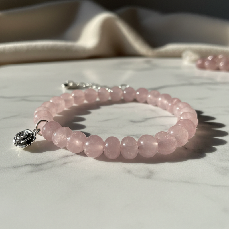 Rose Quartz Crystal Bracelet